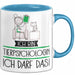 Geschenk für Tierpsychologin Tasse Lustige Geschenkidee Geburtstag Ich Bin Tierpsychologin Ich Darf Das Blau Trendation