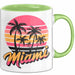 Miami Florida USA Tasse Geschenk Lustige Geschenkidee Spruch Grün Trendation