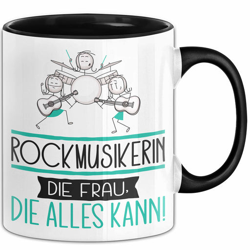 Rockmusikerin Geschenk Tasse Becher Die Frau Die Allen Kann Geschenkidee für eine Rockmusikerin Lustig Trendation
