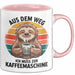 Faultier Kaffee Liebhaber Tasse Geschenk Lustige Geschenkidee Spruch Aus Dem Weg Ich Muss Zur Kaffeemaschine Rosa Trendation