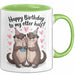 Romantisches Paar Geburtstagsfeier Tasse Geschenk Lustige Geschenkidee Spruch Alles Gute Zum Geburtstag Für Meine Otter Hälfte Grün Trendation