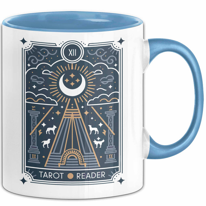 Tarotkartenleser Tasse Geschenkidee für mystische Sucher Blau Trendation