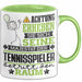 Tennisspieler Geschenk Tasse Lustiger Spruch Erheben Sie Sich Der Tennisspieler Betritt den Raum Grün Trendation