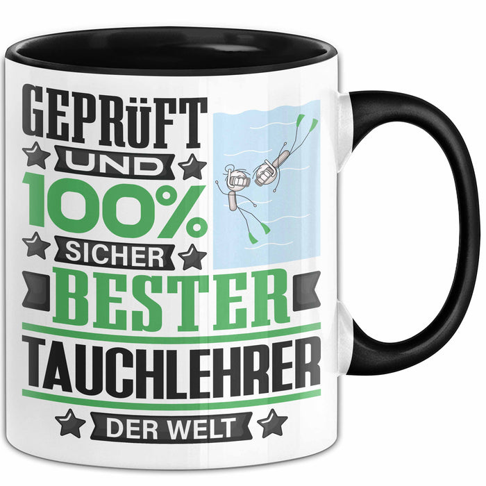 Tauchlehrer Geschenk Lustiger Spruch für Tauchlehrer Geschenkidee Bester Tauchlehrer Der Welt Schwarz Trendation
