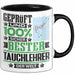 Tauchlehrer Geschenk Lustiger Spruch für Tauchlehrer Geschenkidee Bester Tauchlehrer Der Welt Schwarz Trendation