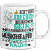 Musiktherapeut Geschenk Tasse Lustiger Spruch Erheben Sie Sich Der Musiktherapeut Betritt den Raum Weiß Trendation