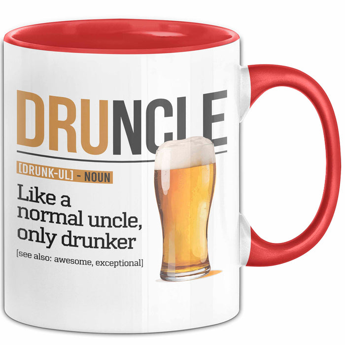 Onkel Sarkastisch Sarkasmus Tasse Geschenk Lustige Geschenkidee Spruch Druncle Definition Rot Trendation