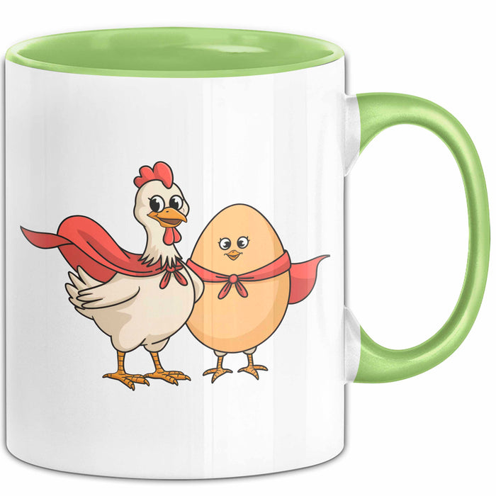 Hühnerbauer Tasse Geschenkidee Geflügel Enthusiast Geschenkidee Lustig Grün Trendation