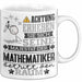 Mathematiker Geschenk Tasse Lustiger Spruch Erheben Sie Sich Der Mathematiker Betritt den Raum Weiß Trendation