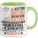 Survival-Experte Geschenk Tasse Lustiger Spruch Erheben Sie Sich Der Survival-Experte Betritt den Raum Grün Trendation