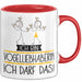 Geschenk für Vogelliebhaberin Tasse Lustige Geschenkidee Geburtstag Ich Bin Vogelliebhaberin Ich Darf Das Rot Trendation