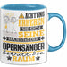 Opernsänger Geschenk Tasse Lustiger Spruch Erheben Sie Sich Der Opernsänger Betritt den Raum Blau Trendation