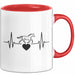 Pferde Tierliebhaber Herzschlag Tasse Geschenk Lustige Geschenkidee Spruch Rot Trendation