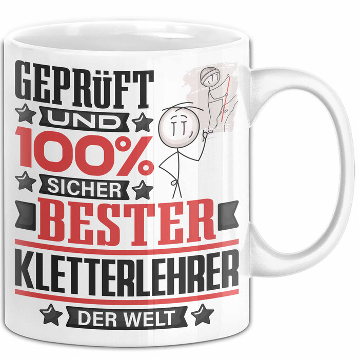 Kletterlehrer Geschenk Lustiger Spruch für Kletterlehrer Geschenkidee Bester Kletterlehrer Der Welt Weiß Trendation