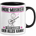 Indie-Musiker Tasse Geschenk für Indie-Musiker Der Mann Der Alles Kann Geschenkidee zum Geburtstag Schwarz Trendation
