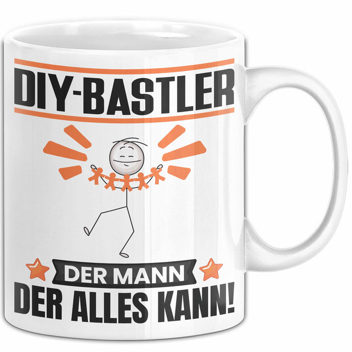 DIY-Bastler Tasse Geschenk für DIY-Bastler Der Mann Der Alles Kann Geschenkidee zum Geburtstag Weiß Trendation
