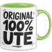 Ute Tasse Geschenk Original 100% Ute Geschenkidee Geburtstag Grün Trendation