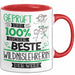 Beste Wildnislehrerin Der Welt Tasse Geschenk für Eine Wildnislehrerin Geprüft Und Sicher Geschenkidee Geburtstag Weihnachten Rot Trendation
