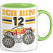 12. Geburtstag Geschenk Tasse Becher Jungs Trucks Geburtstagsgeschenk Ich Bin 12 Grün Trendation