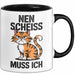 Sarkastische Katzen Tasse Geschenk Lustige Geschenkidee Spruch Nen Scheiss Muss Ich Schwarz Trendation