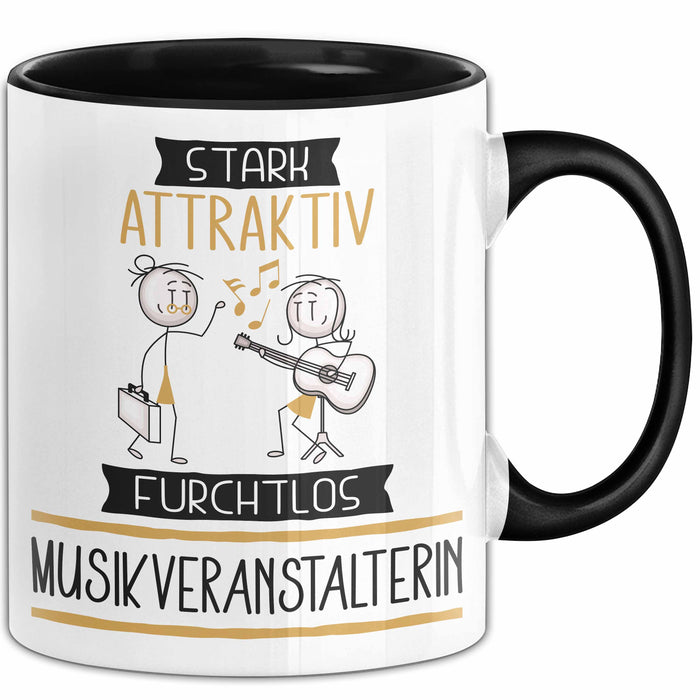 Musikveranstalterin Tasse Geschenk Becher Stark Attraktiv Furchtlos Musikveranstalterin Lustige Geschenkidee Trendation