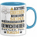 Gewichtheber Geschenk Tasse Lustiger Spruch Erheben Sie Sich Der Gewichtheber Betritt den Raum Blau Trendation