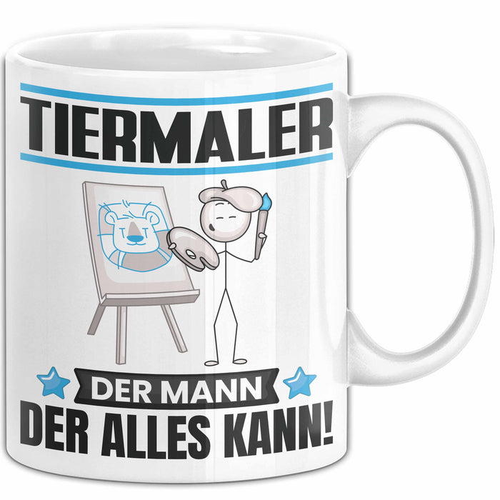 Tiermaler Tasse Geschenk für Tiermaler Der Mann Der Alles Kann Geschenkidee zum Geburtstag Weiß Trendation