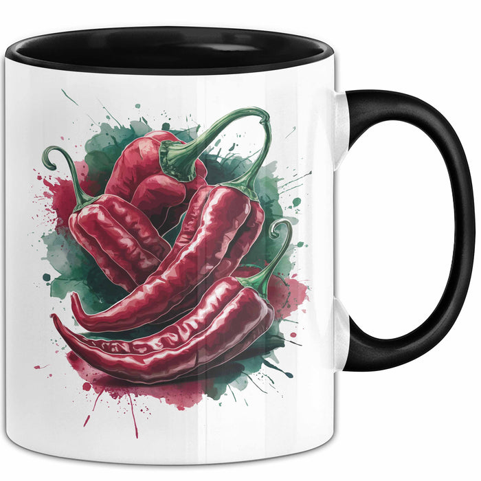 Chili Tasse Geschenk für Scharfesser Lustiger Spruch Trendation