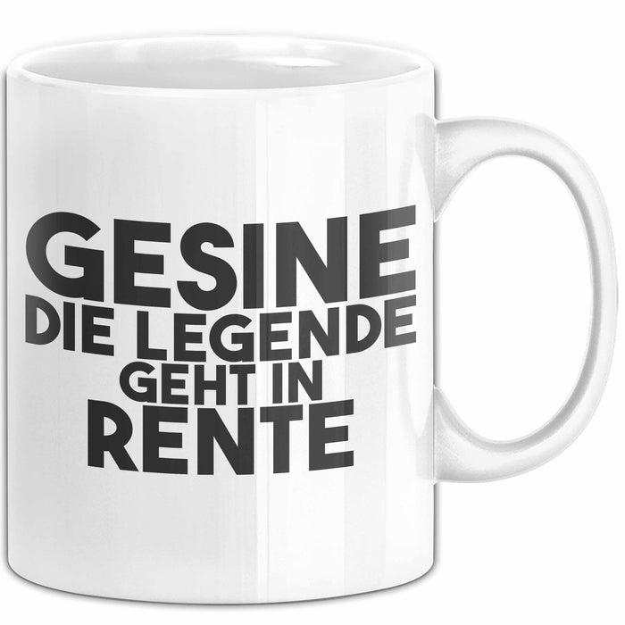 Gesine Tasse Gesine – Die Legende Geht In Rente Geschenk