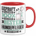Hundepfleger Geschenk Lustiger Spruch für Hundepfleger Geschenkidee Bester Hundepfleger Der Welt Rot Trendation