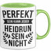 Heidrun Tasse Geschenk Perfekt Sein Kann Jeder Geschenkidee Geburtstag Grün Trendation