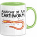 Regenwurm Tasse Geschenk Lustige Geschenkidee Spruch Anatomie Eines Regenwurms Grün Trendation