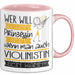 Violinistin Tasse Geschenk Spruch Wer Will Schon Prinzessin Sein Wenn Man Auch Violinistin Sein Kann Rosa Trendation
