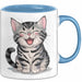 Katzen Tierliebhaber Tasse Geschenk Lustige Geschenkidee Spruch Blau Trendation