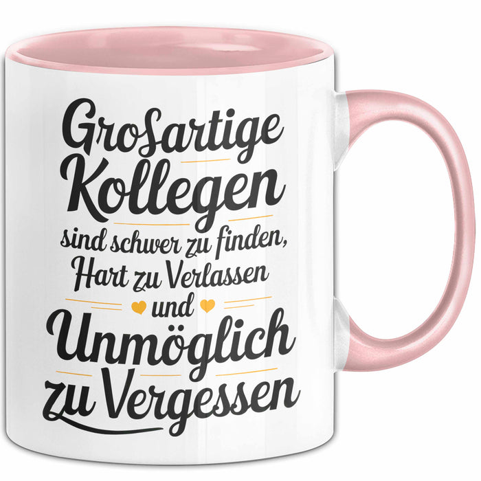 Bürokollege Tasse Geschenkidee Tolle Kollegen Sind Selten Rosa Trendation