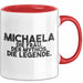 Michaela Tasse Michaela – Die Frau. Der Mythos. Die Legende. Geschenk Rot Trendation