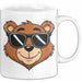 Teddybär Tier Sonnenbrille Tasse Geschenk Lustige Geschenkidee Spruch Weiß Trendation