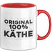 Kaethe Tasse Original 100% Kaethe Geschenk Rot Trendation