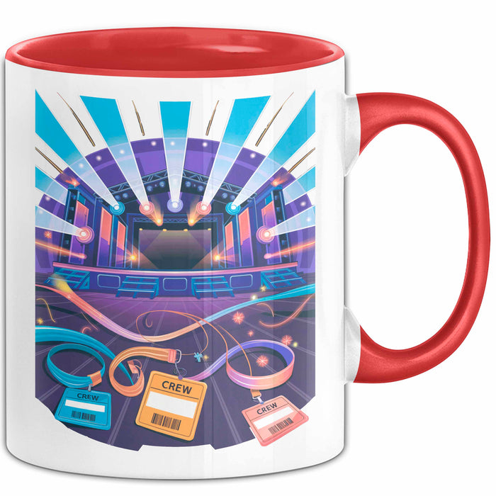 Festival Crew Tasse Geschenk Lustige Geschenkidee Spruch Für Live Event Teams Rot Trendation
