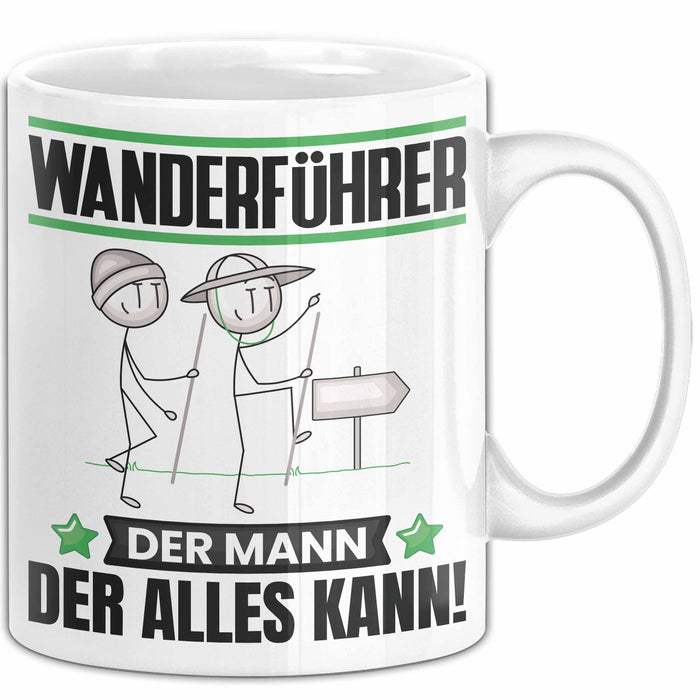 Wanderführer Tasse Geschenk für Wanderführer Der Mann Der Alles Kann Geschenkidee zum Geburtstag Weiß Trendation