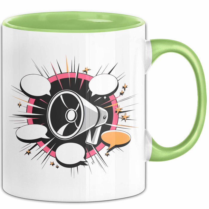 Extrovertierter Tasse Geschenk Lustige Geschenkidee Spruch Für Soziale Schmetterlinge Grün Trendation