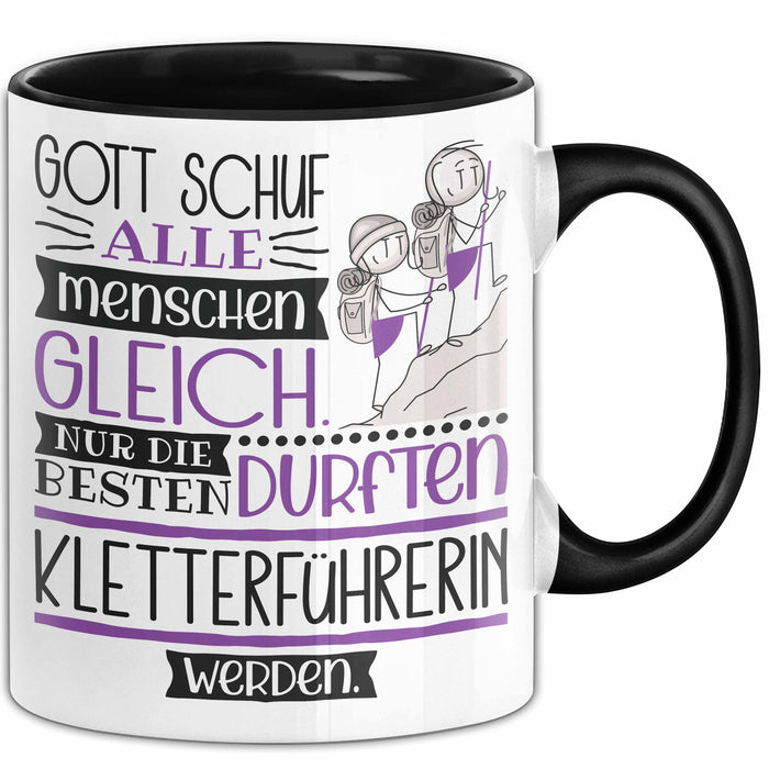 Kletterführerin Geschenk Becher Tasse Gott Schuf Alle Menschen Gleich Nur Die Besten Durfeten Kletterführerin Werden Geschenkidee Lustig Trendation