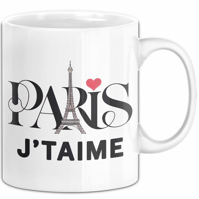 Frankreich Paris Eiffelturm Tasse Geschenk Lustige Geschenkidee Spruch Weiß Trendation