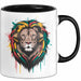 Löwe Tier Kopfhörer Sonnenbrille Tasse Geschenk Lustige Geschenkidee Spruch Schwarz Trendation