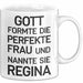Regina Tasse Geschenk Gott Formte Die Perfekte Frau Regina Geschenkidee Weiß Trendation