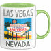 Las Vegas Nevada USA Tasse Geschenk Lustige Geschenkidee Spruch Grün Trendation