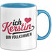 Kerstin Tasse Geschenk Ich Bin Vollkommen Kerstin Geschenkidee Geburtstag Blau Trendation