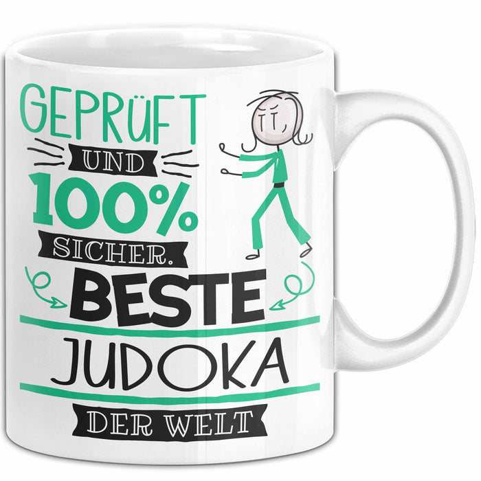 Beste Judoka Der Welt Tasse Geschenk für Eine Judoka Geprüft Und Sicher Geschenkidee Geburtstag Weihnachten Weiß Trendation