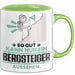 Bergsteiger Geschenk Tasse So Gut Kann Nur Ein Bergsteiger Aussehen Geschenkidee Kaffee-Becher Grün Trendation