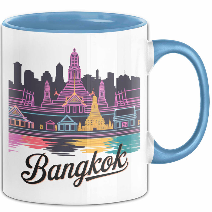 Bangkok Thailand Tasse Geschenk Lustige Geschenkidee Spruch Blau Trendation